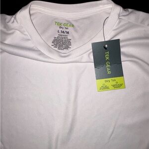 Tek Gear Kids White Short Sleeve Tee